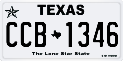 TX license plate CCB1346