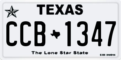 TX license plate CCB1347