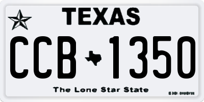 TX license plate CCB1350