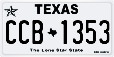 TX license plate CCB1353