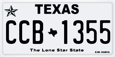 TX license plate CCB1355