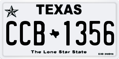 TX license plate CCB1356