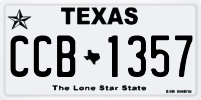 TX license plate CCB1357