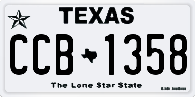TX license plate CCB1358