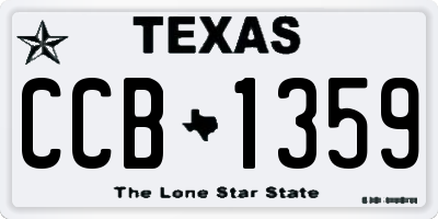 TX license plate CCB1359