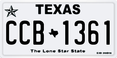 TX license plate CCB1361