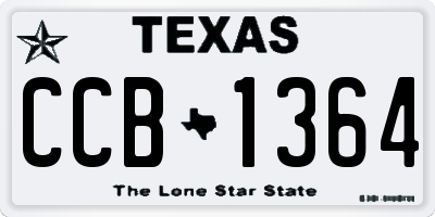 TX license plate CCB1364