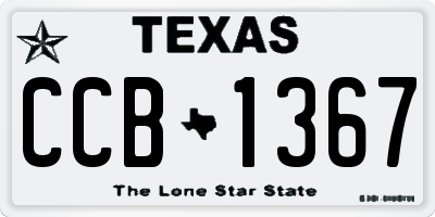 TX license plate CCB1367