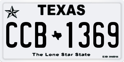 TX license plate CCB1369