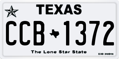 TX license plate CCB1372