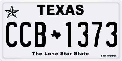 TX license plate CCB1373