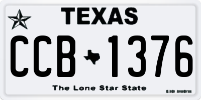 TX license plate CCB1376