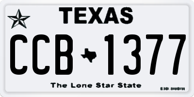 TX license plate CCB1377