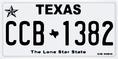 TX license plate CCB1382