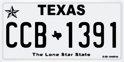 TX license plate CCB1391