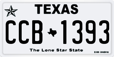 TX license plate CCB1393