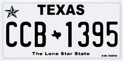 TX license plate CCB1395