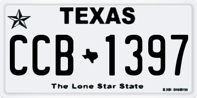 TX license plate CCB1397