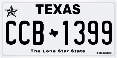 TX license plate CCB1399