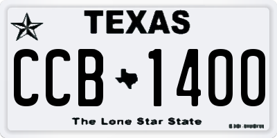 TX license plate CCB1400