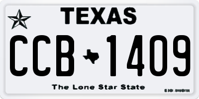 TX license plate CCB1409