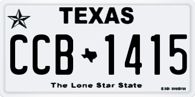 TX license plate CCB1415
