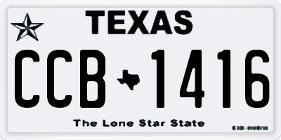 TX license plate CCB1416