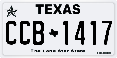 TX license plate CCB1417