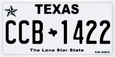 TX license plate CCB1422