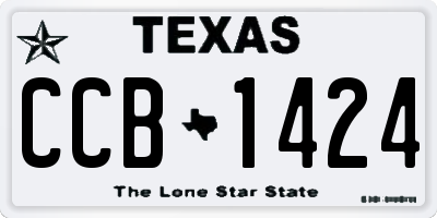 TX license plate CCB1424