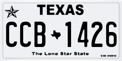 TX license plate CCB1426