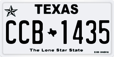 TX license plate CCB1435