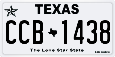 TX license plate CCB1438