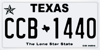TX license plate CCB1440