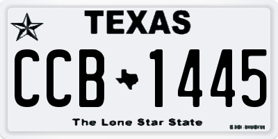 TX license plate CCB1445