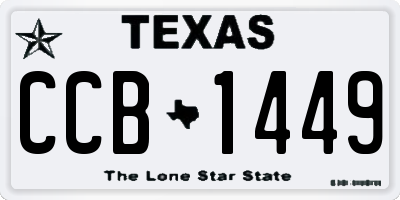 TX license plate CCB1449