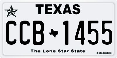 TX license plate CCB1455