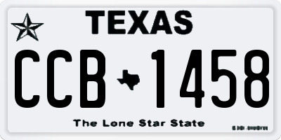 TX license plate CCB1458