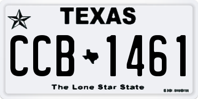 TX license plate CCB1461