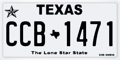 TX license plate CCB1471