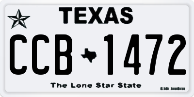TX license plate CCB1472