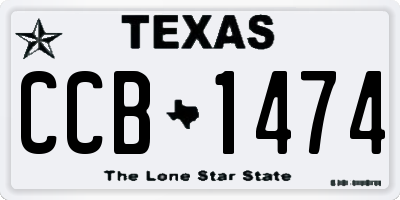 TX license plate CCB1474