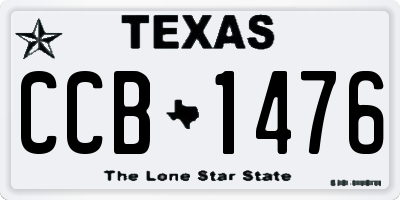 TX license plate CCB1476