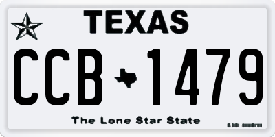 TX license plate CCB1479