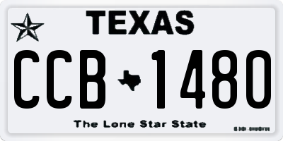 TX license plate CCB1480
