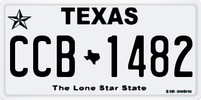 TX license plate CCB1482