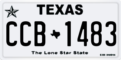 TX license plate CCB1483