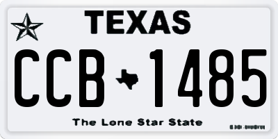 TX license plate CCB1485