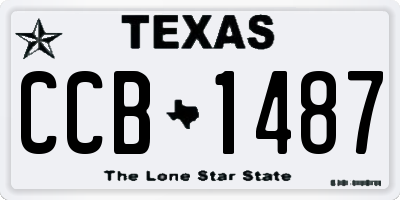 TX license plate CCB1487