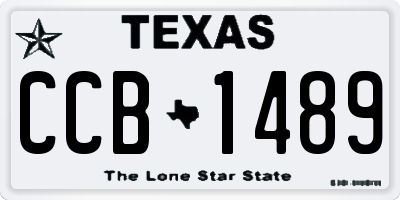 TX license plate CCB1489